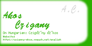 akos czigany business card